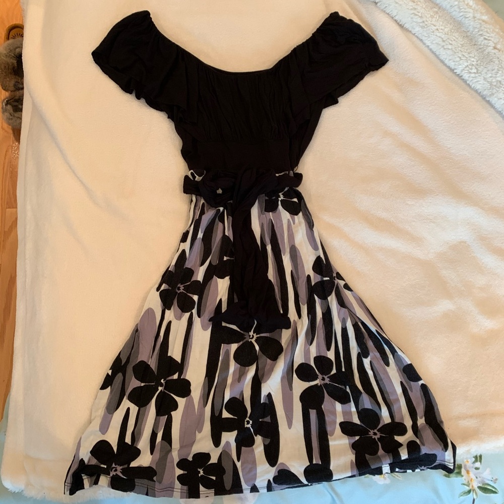Smartset Ruffle Top Tie Summer Dress